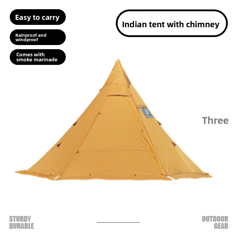 Outdoor Yurt Camping - Pyramid Tent, Indian Shelter, Rainproof Outdoor