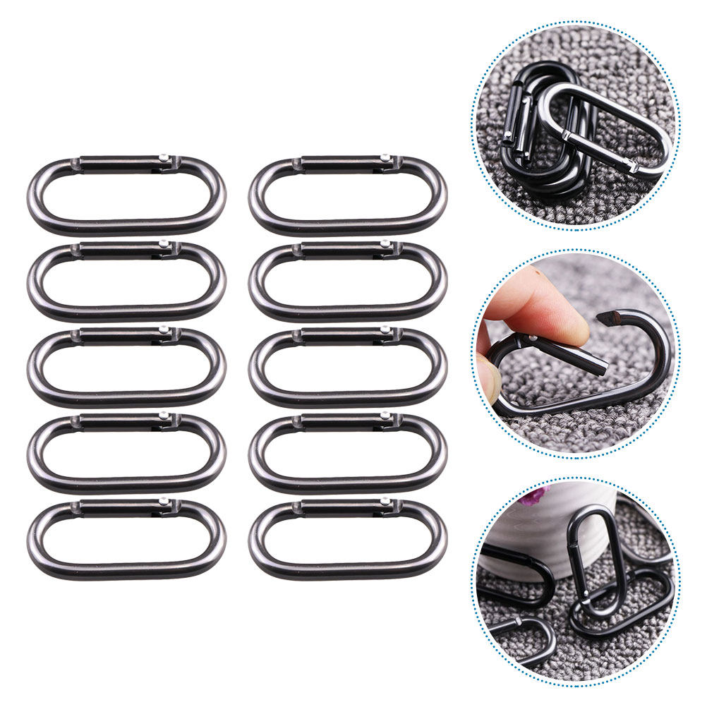 Outdoor Camping Bag - 10Pcs Aluminum Alloy Oval Type Bottle