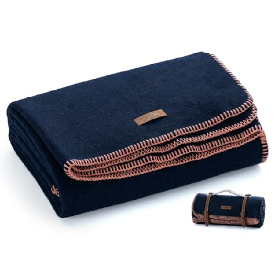 Outdoor Camping Blanket - Military wool blanket, 100 wool, gray,