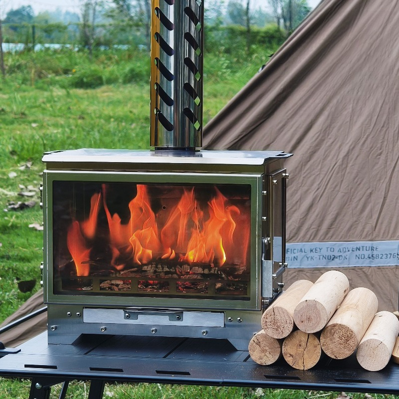 Outdoor Camping Fireplace - Winter Camping Firewood Stove Stainless Stee