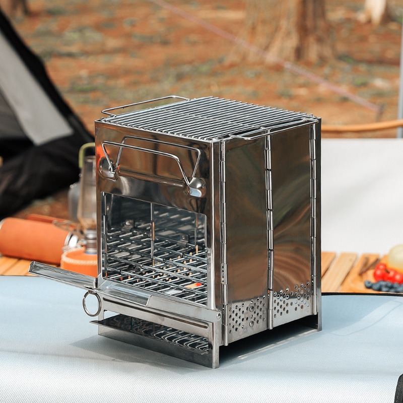 Outdoor Camping Fireplace - Outdoor ultra-light and portable folding stainless
