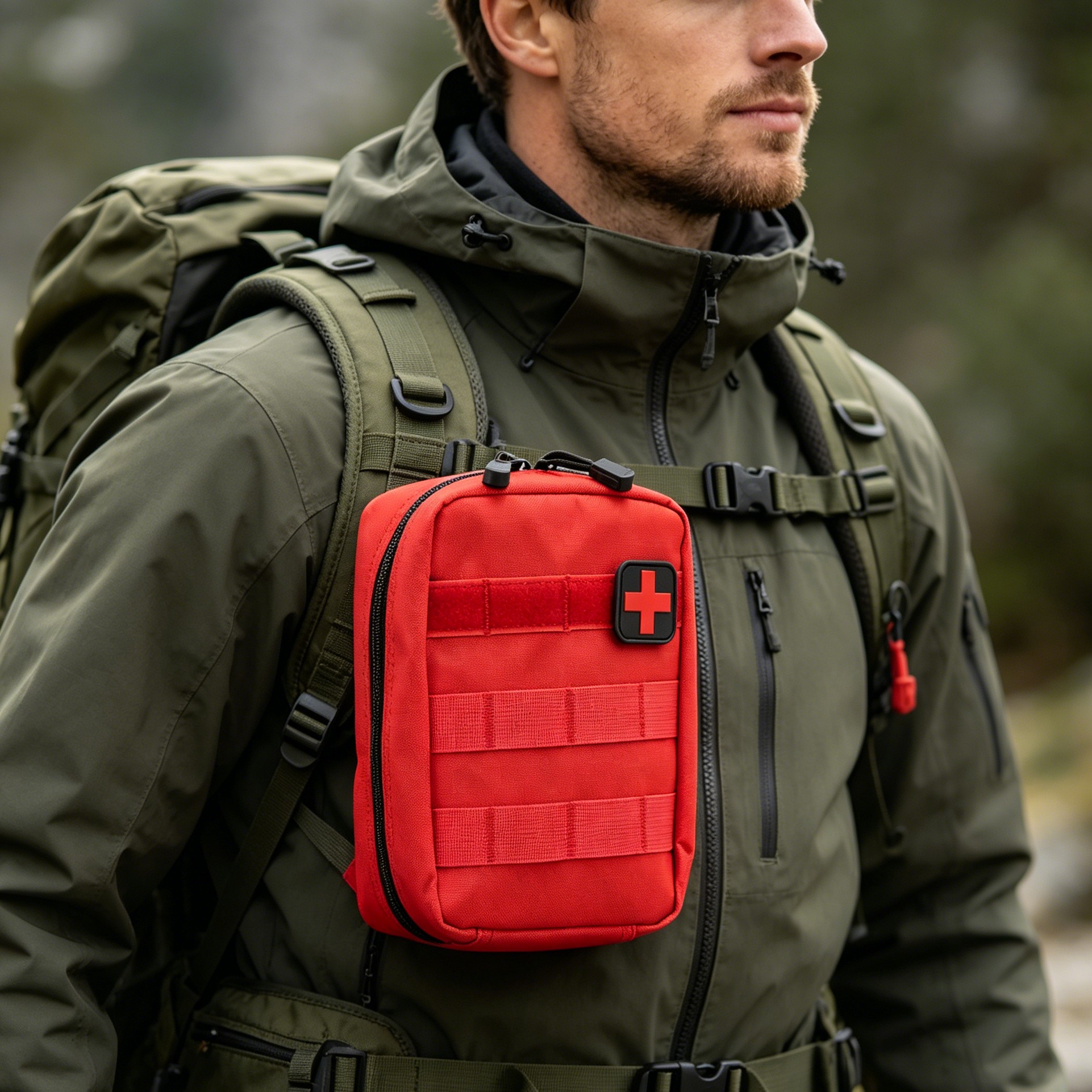 First Aid Kit Camping - Tactical MOLLE IFAK Medical Pouch Durable