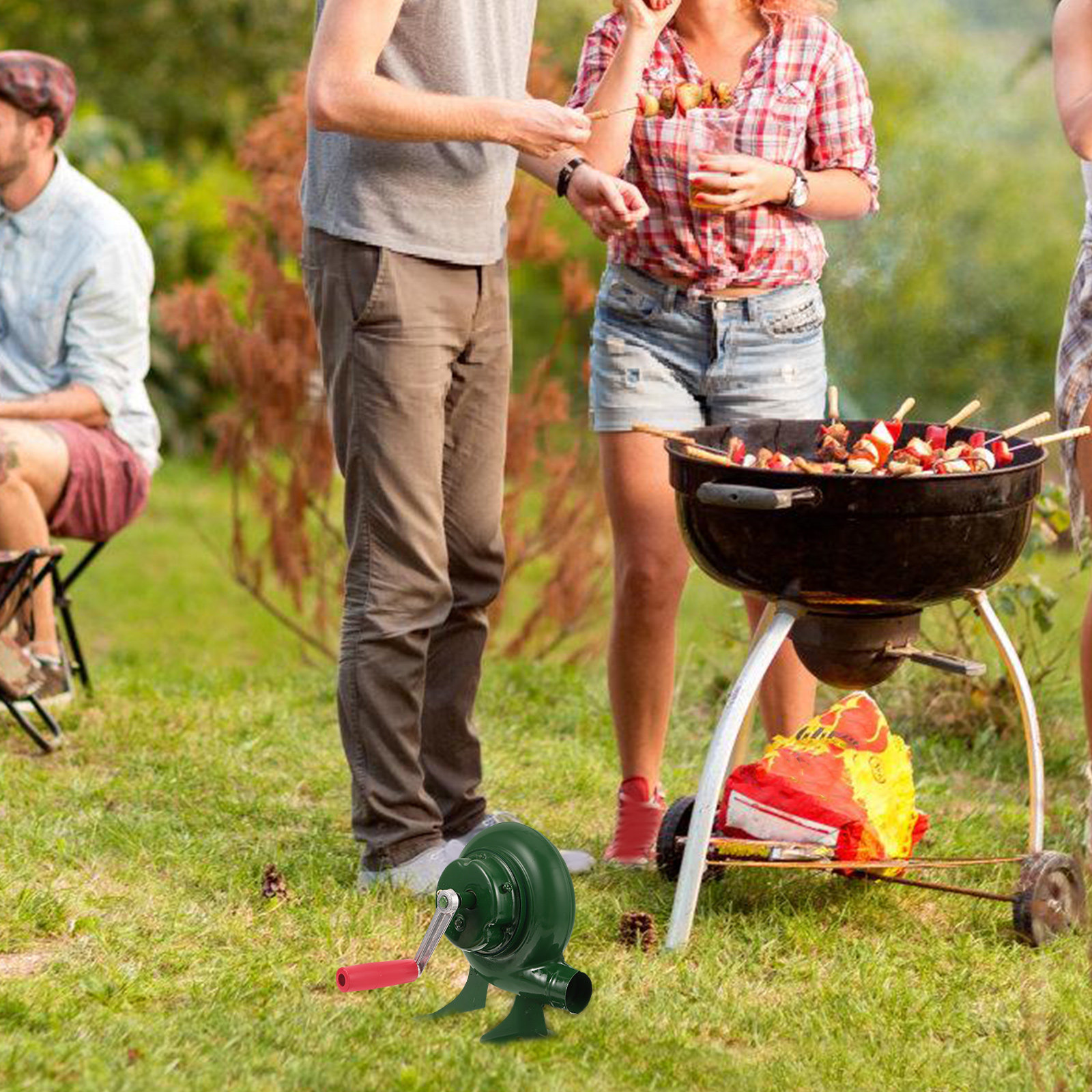 Outdoor Camping Fireplace - Compact Hand Held Barbecue Blower Iron