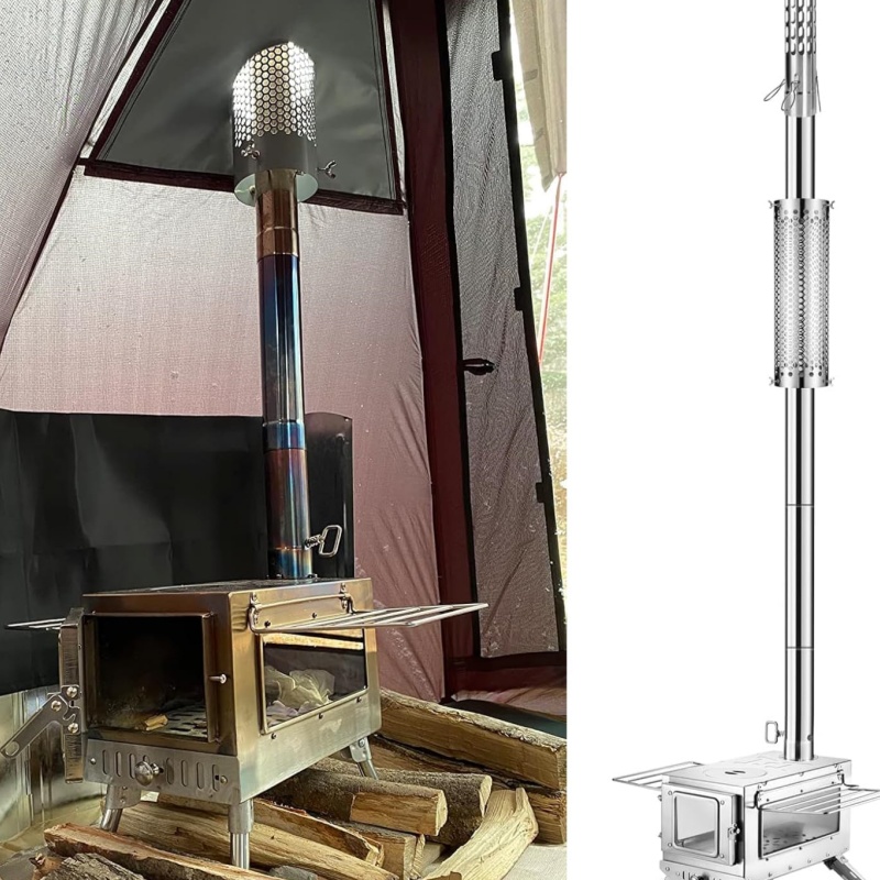 Camping Stove Pipe Stainless S - Outdoor Camping Fireplace recensione e prezzo