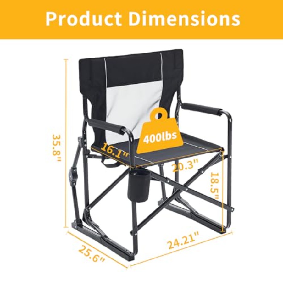 Folding Rocking Chair for Outd - Outdoor Camping Rocking Chair recensione e prezzo