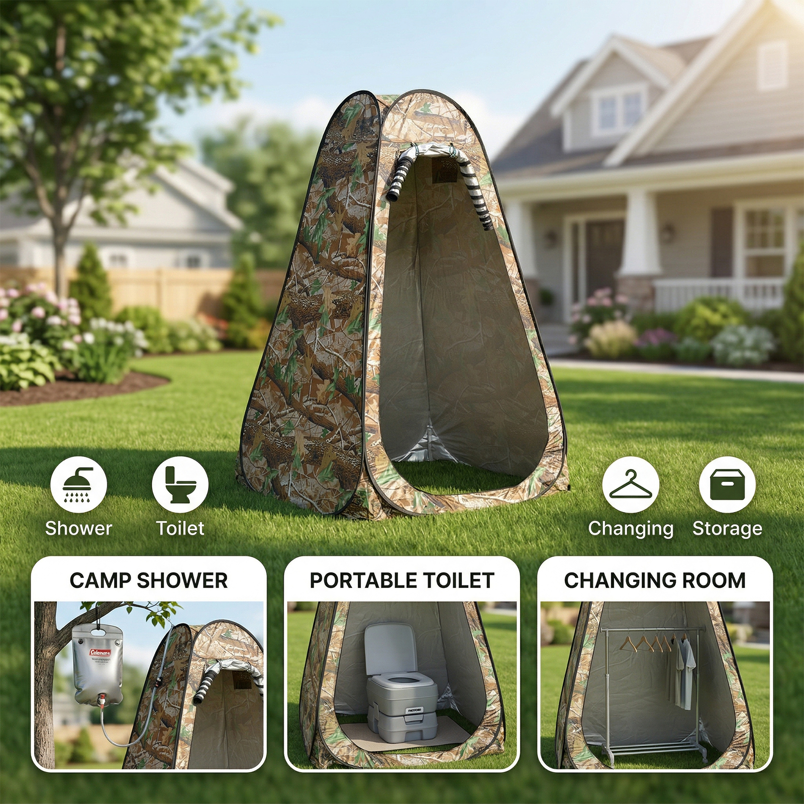 Extra-Large Portable Sunshade  - Outdoor Camping House recensione e prezzo