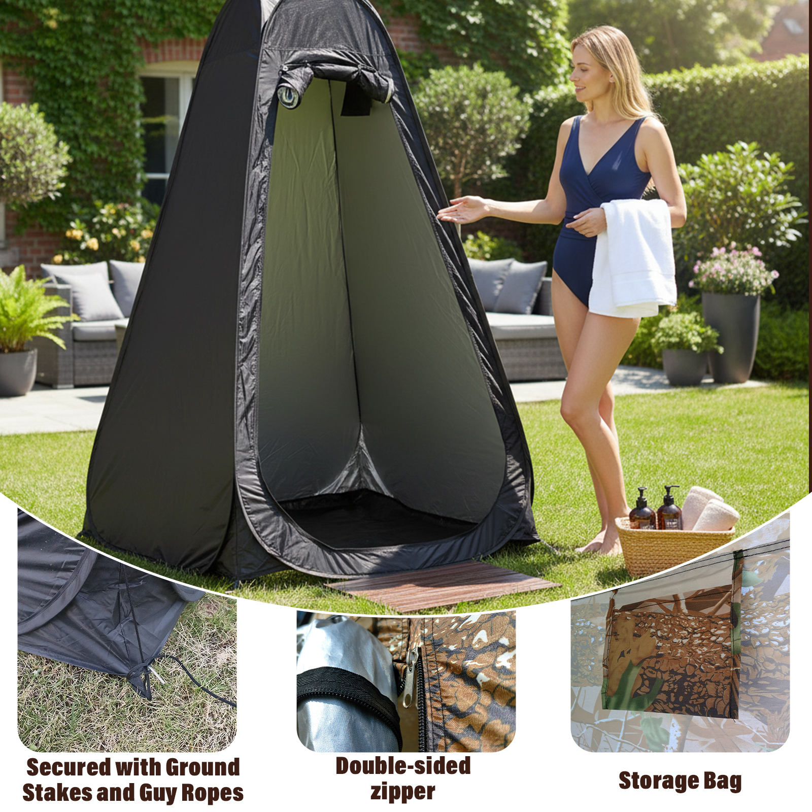 Extra-Large Portable Sunshade  - Outdoor Camping House recensione e prezzo