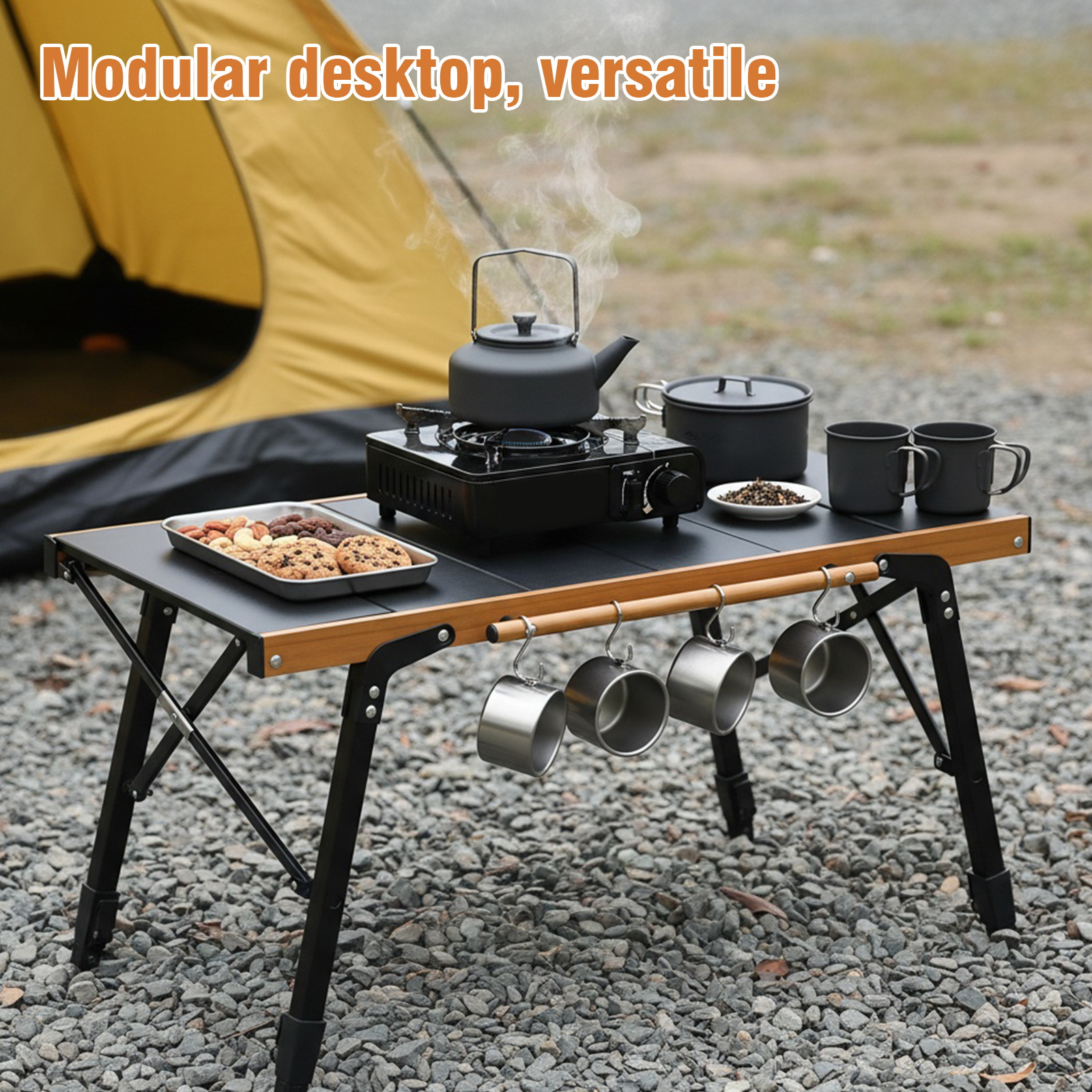 Portable Camping Table with St - Outdoor Camping Cooking Table recensione e prezzo