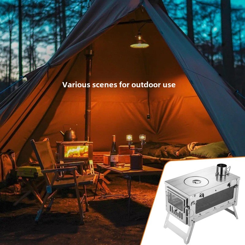 430 Stainless Steel Portable T - Outdoor Camping Fireplace recensione e prezzo