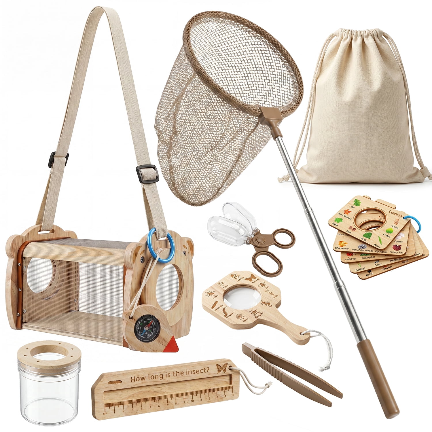 Wooden Bug Catching Kit With T - Outdoor Camping House recensione e prezzo