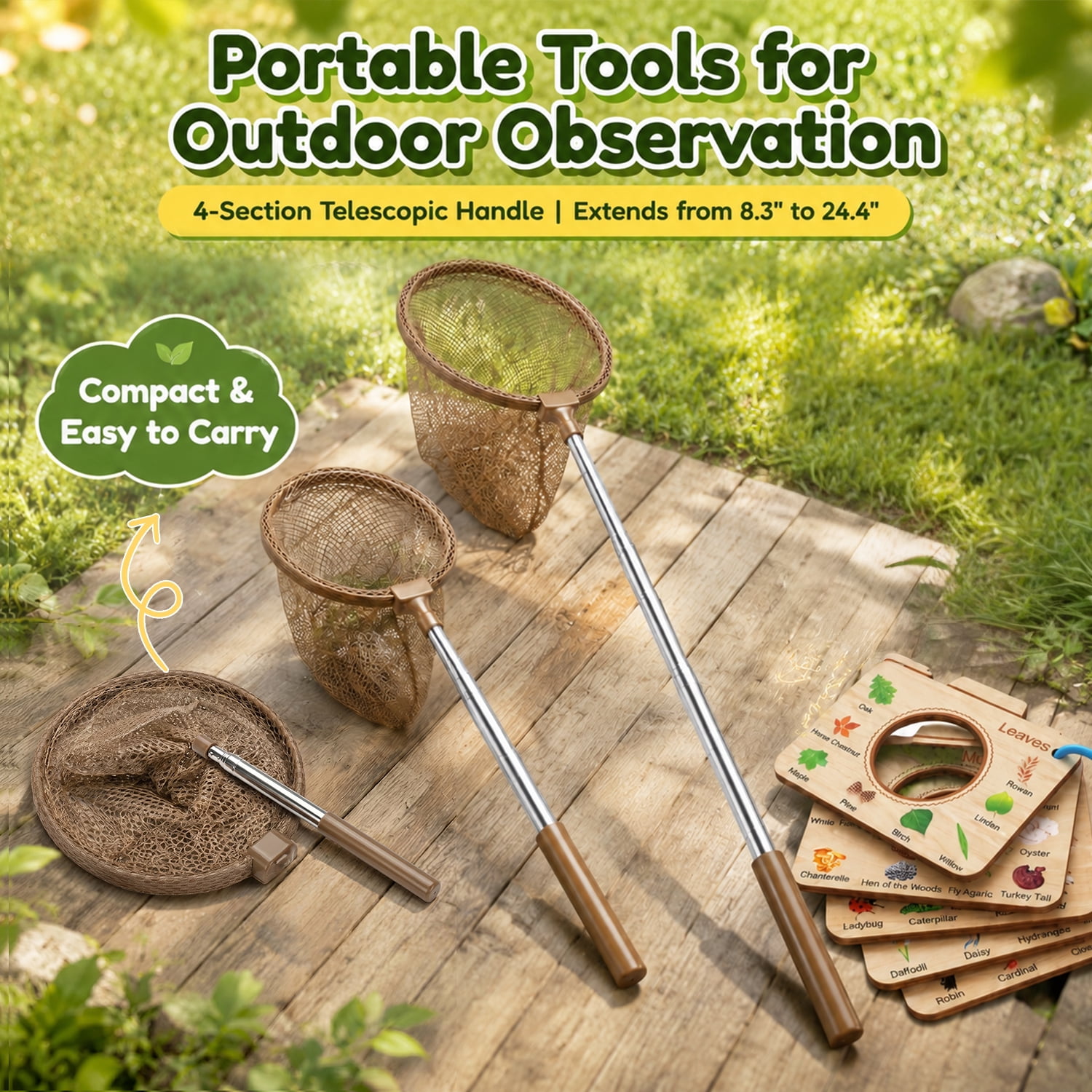 Wooden Bug Catching Kit With T - Outdoor Camping House recensione e prezzo