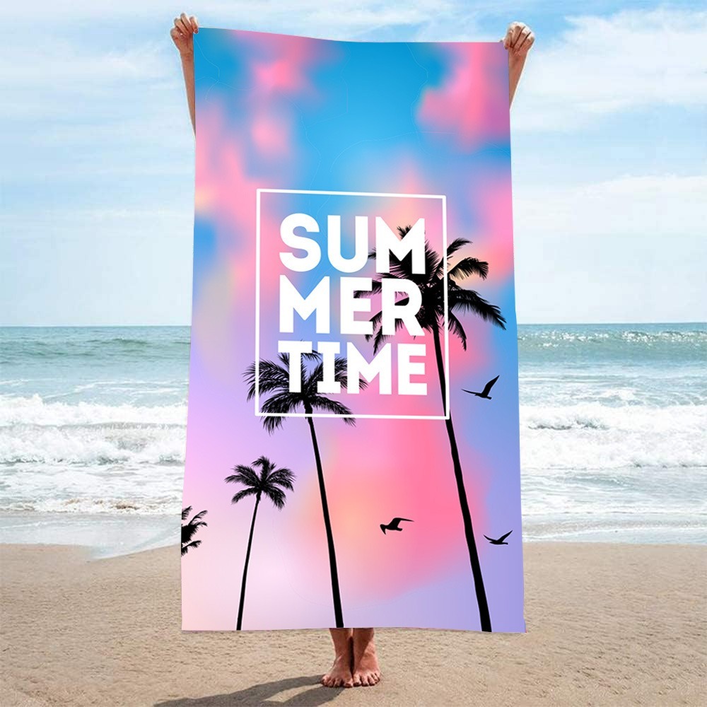 Letter Palm Tree Beach Towel 1 - Outdoor Camping Blanket recensione e prezzo