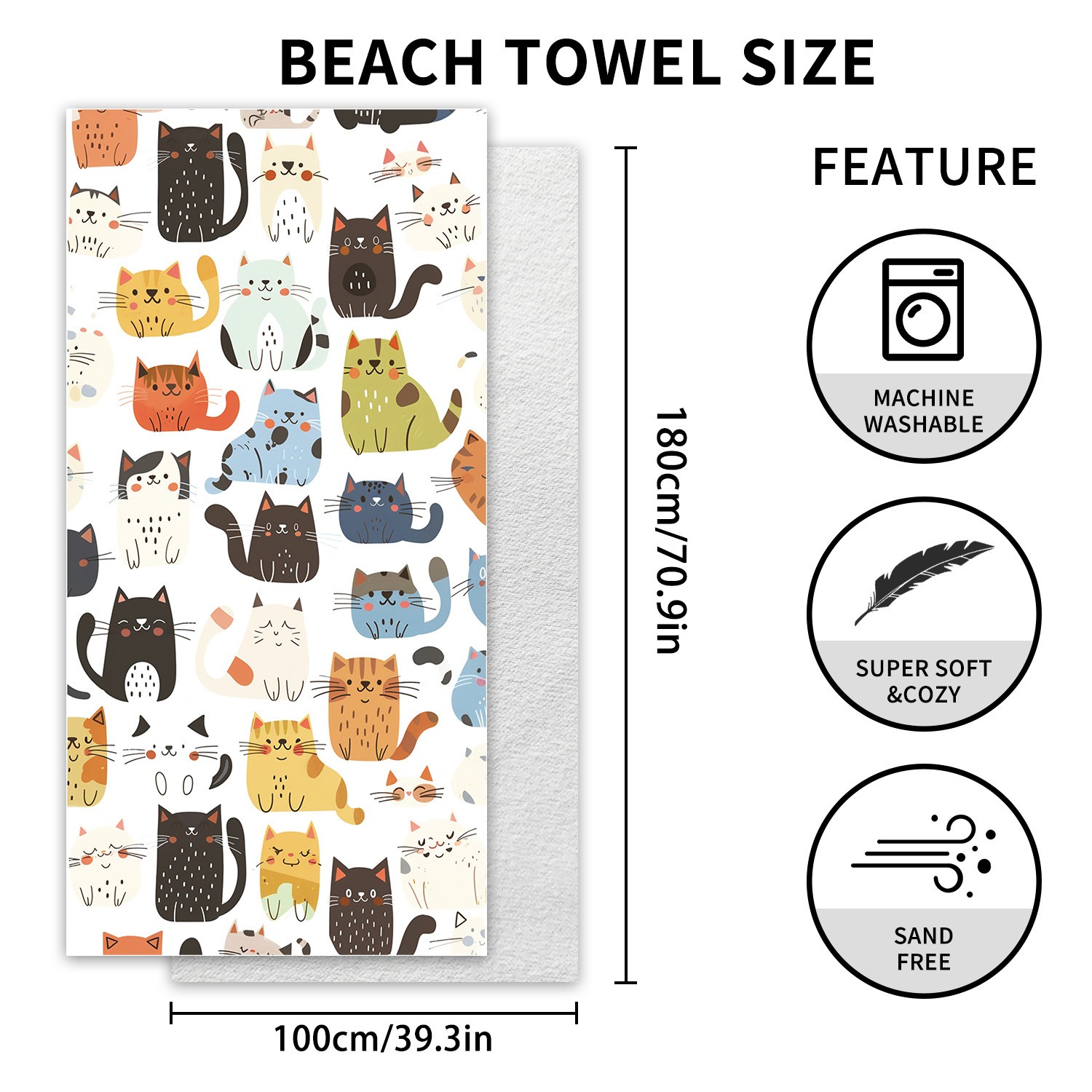Letter Palm Tree Beach Towel 1 - Outdoor Camping Blanket recensione e prezzo