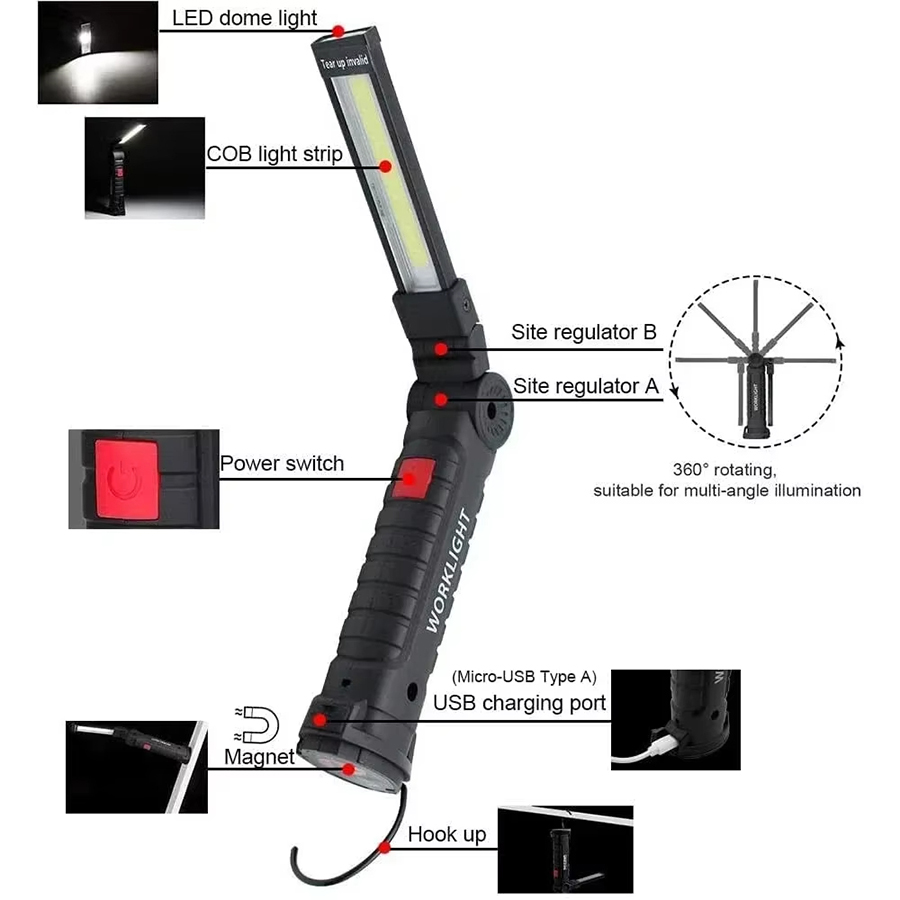 Portable LED Flashlight with M - Camping Lantern recensione e prezzo