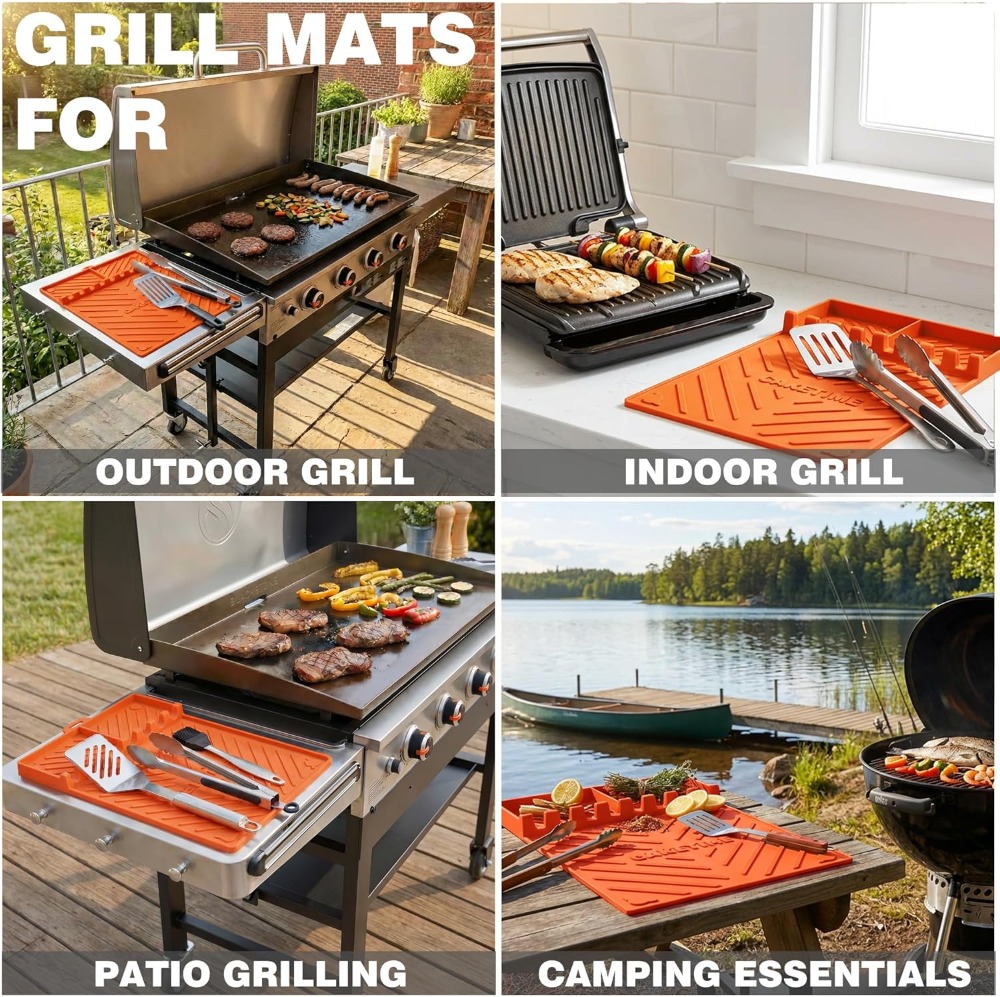 Silicone Grill Mats for Blacks - Outdoor Camping Grill recensione e prezzo