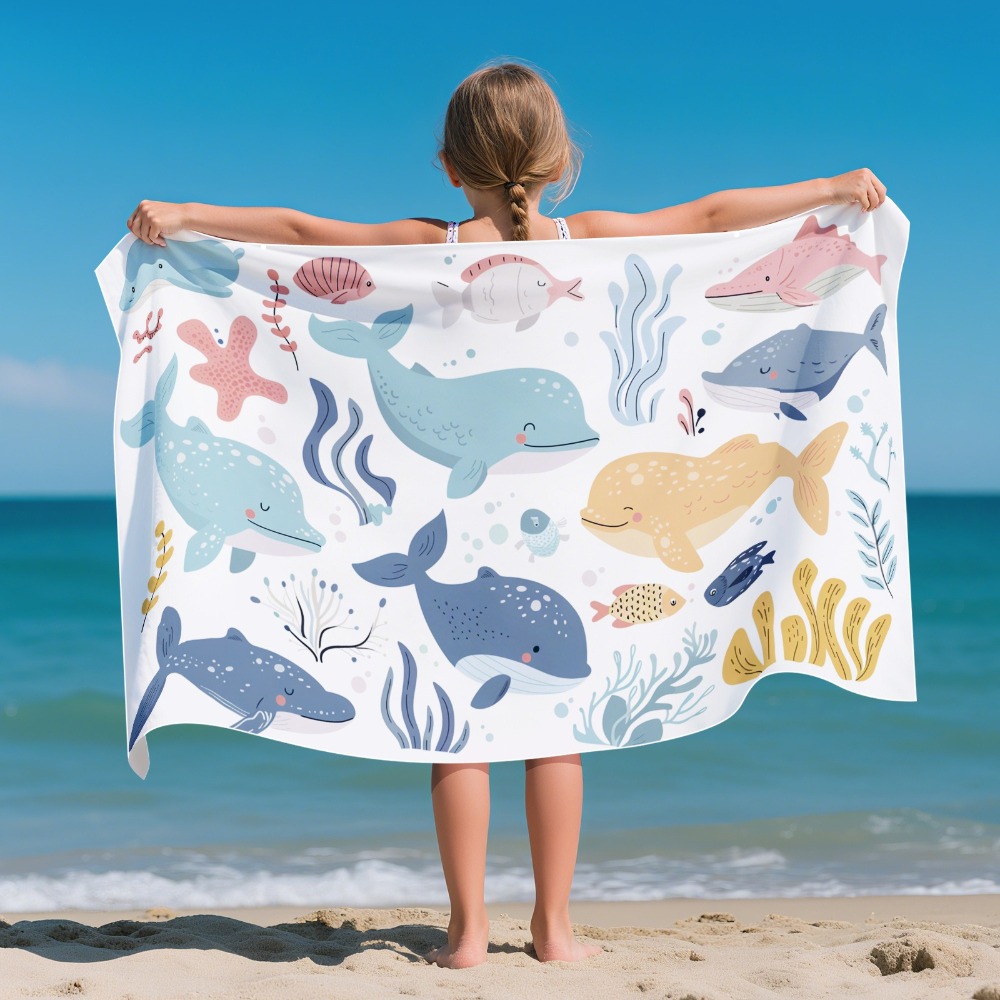 Cartoon Pattern Beach Towel Ki - Outdoor Camping Blanket recensione e prezzo