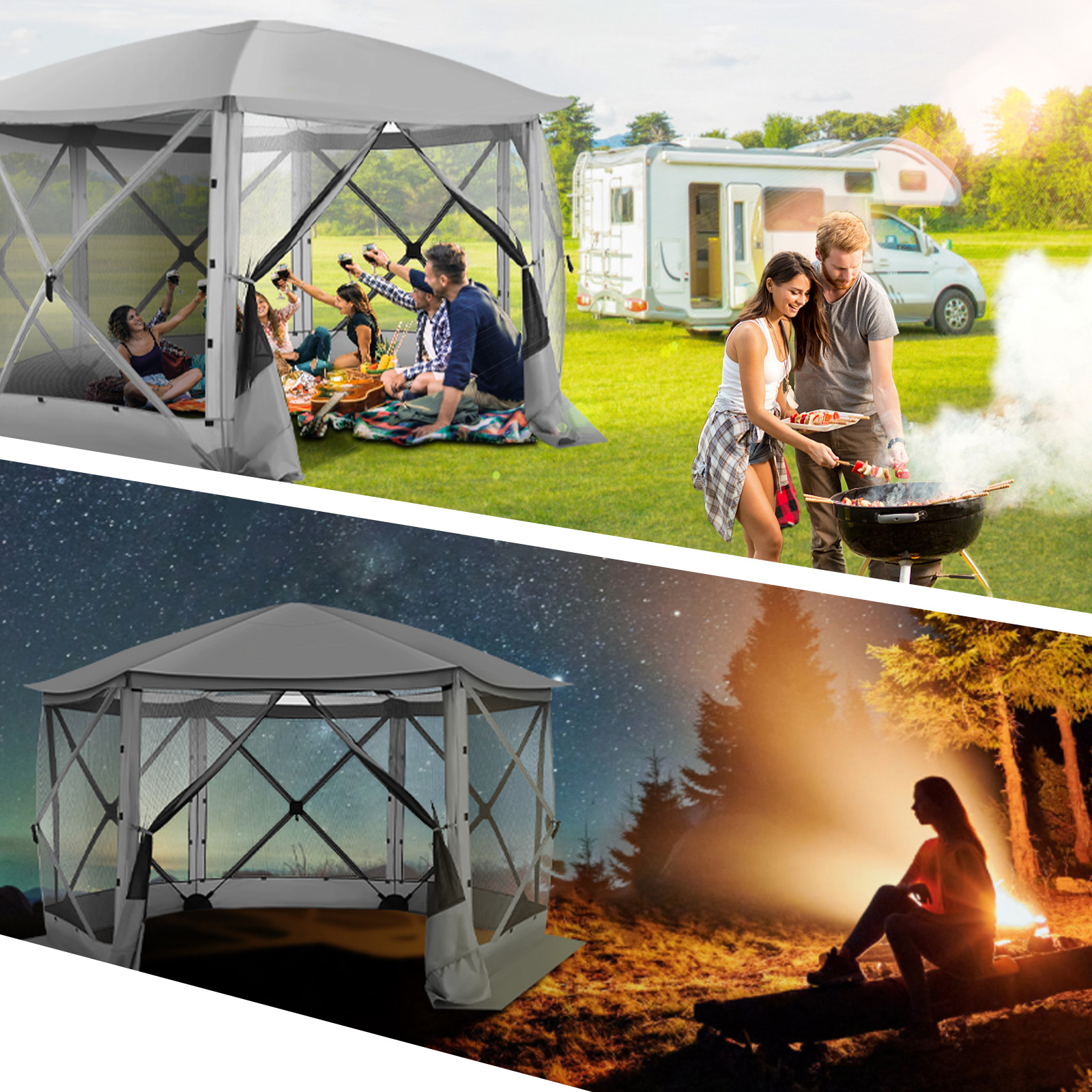Pop up Gazebo Screen Tent Scre - Outdoor Camping House recensione e prezzo