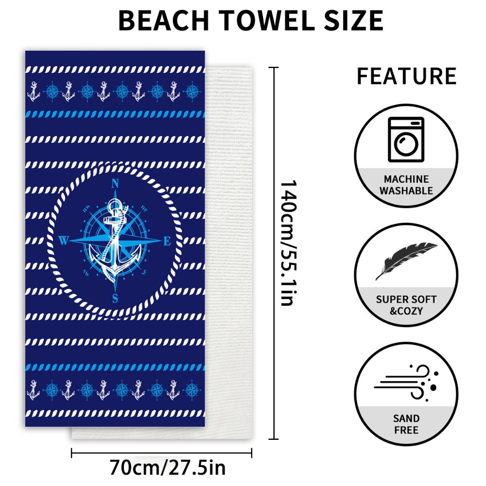 HAMSA Pattern Beach Towel27x55 - Outdoor Camping Blanket recensione e prezzo
