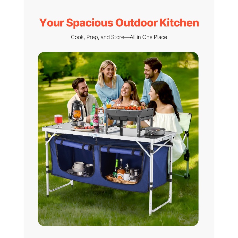Camping Kitchen Table, Aluminu - Outdoor Camping Cooking Table recensione e prezzo