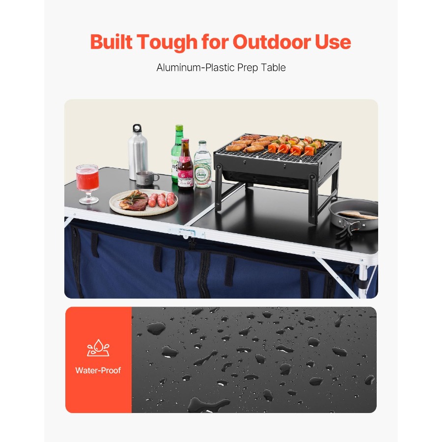 Camping Kitchen Table, Aluminu - Outdoor Camping Cooking Table recensione e prezzo