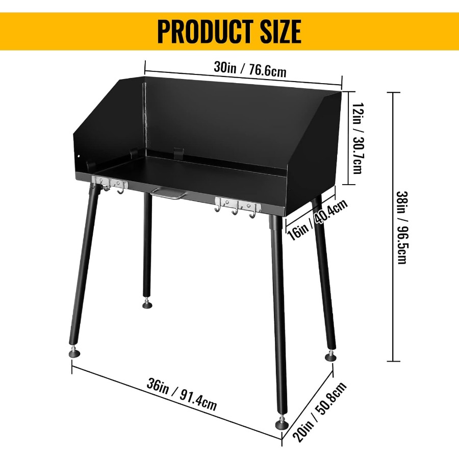 30 x 16 Inch Carbon Steel Dutc - Outdoor Camping Cooking Table recensione e prezzo