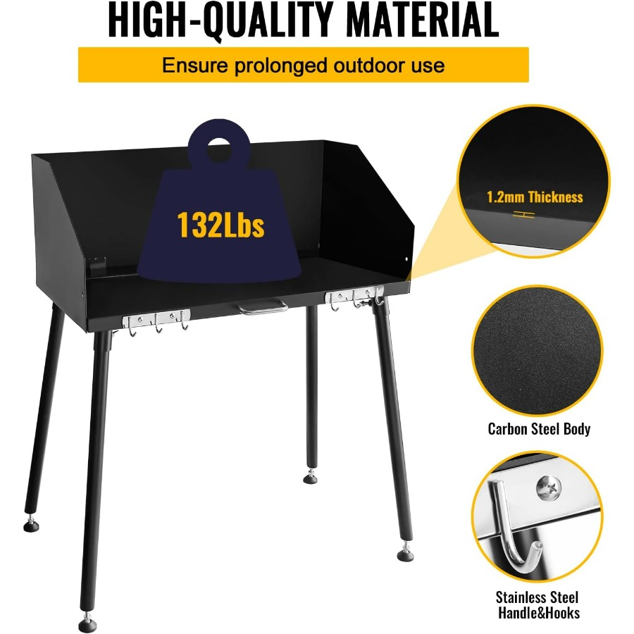 30 x 16 Inch Carbon Steel Dutc - Outdoor Camping Cooking Table recensione e prezzo
