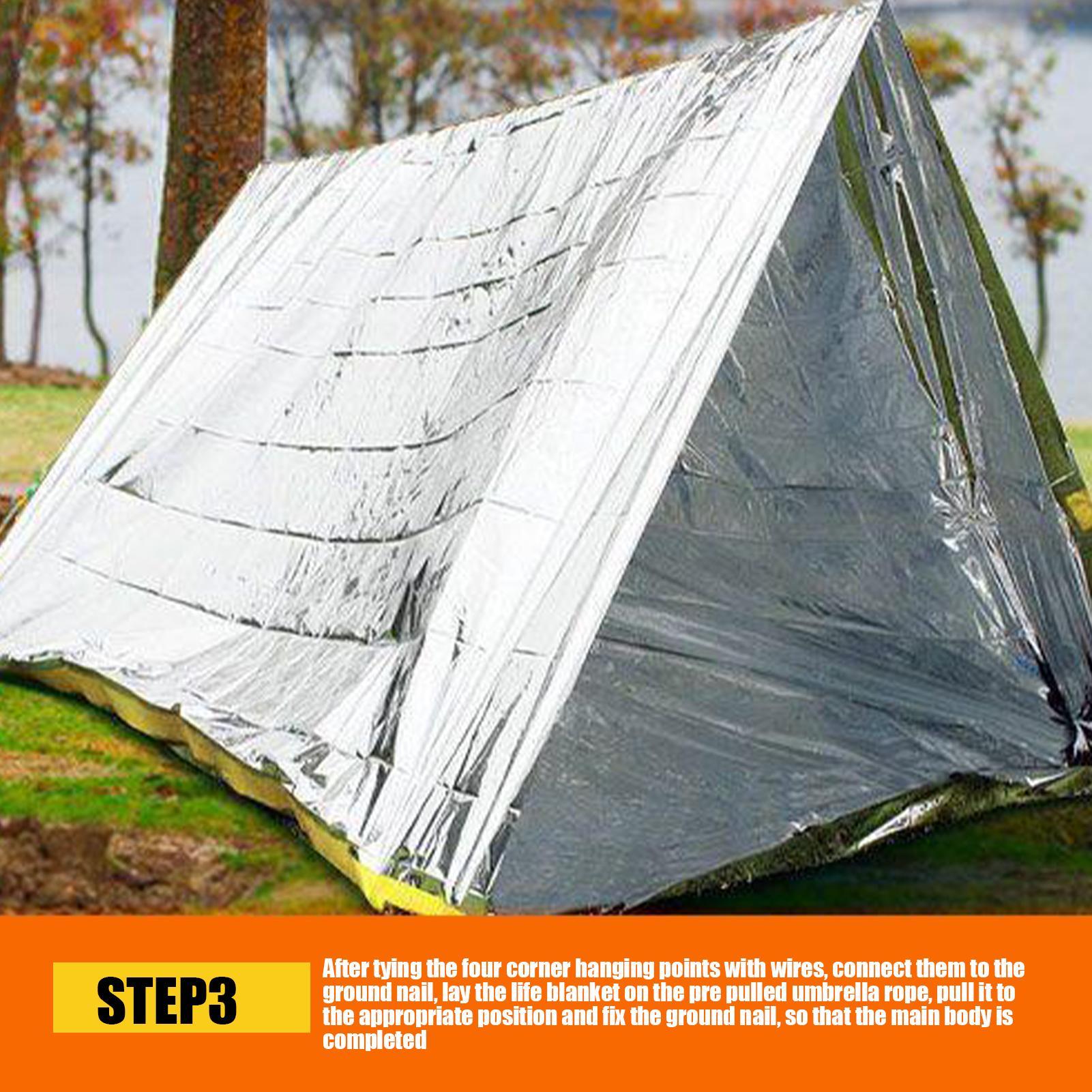 1PC Emergency Blanket Windproo - First Aid Kit Camping recensione e prezzo