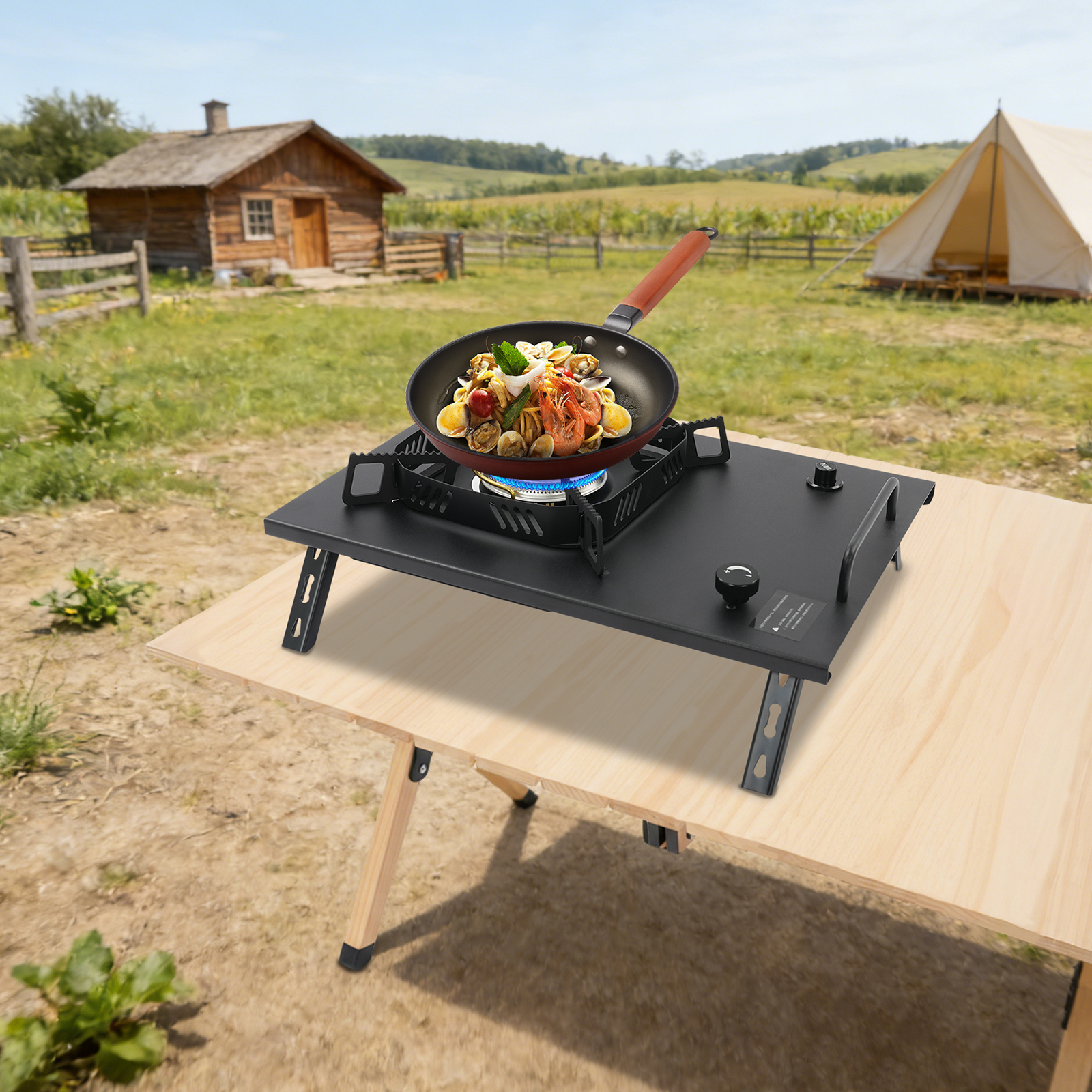 Black Outdoor Gas Stove, Folda - Outdoor Camping Bag recensione e prezzo