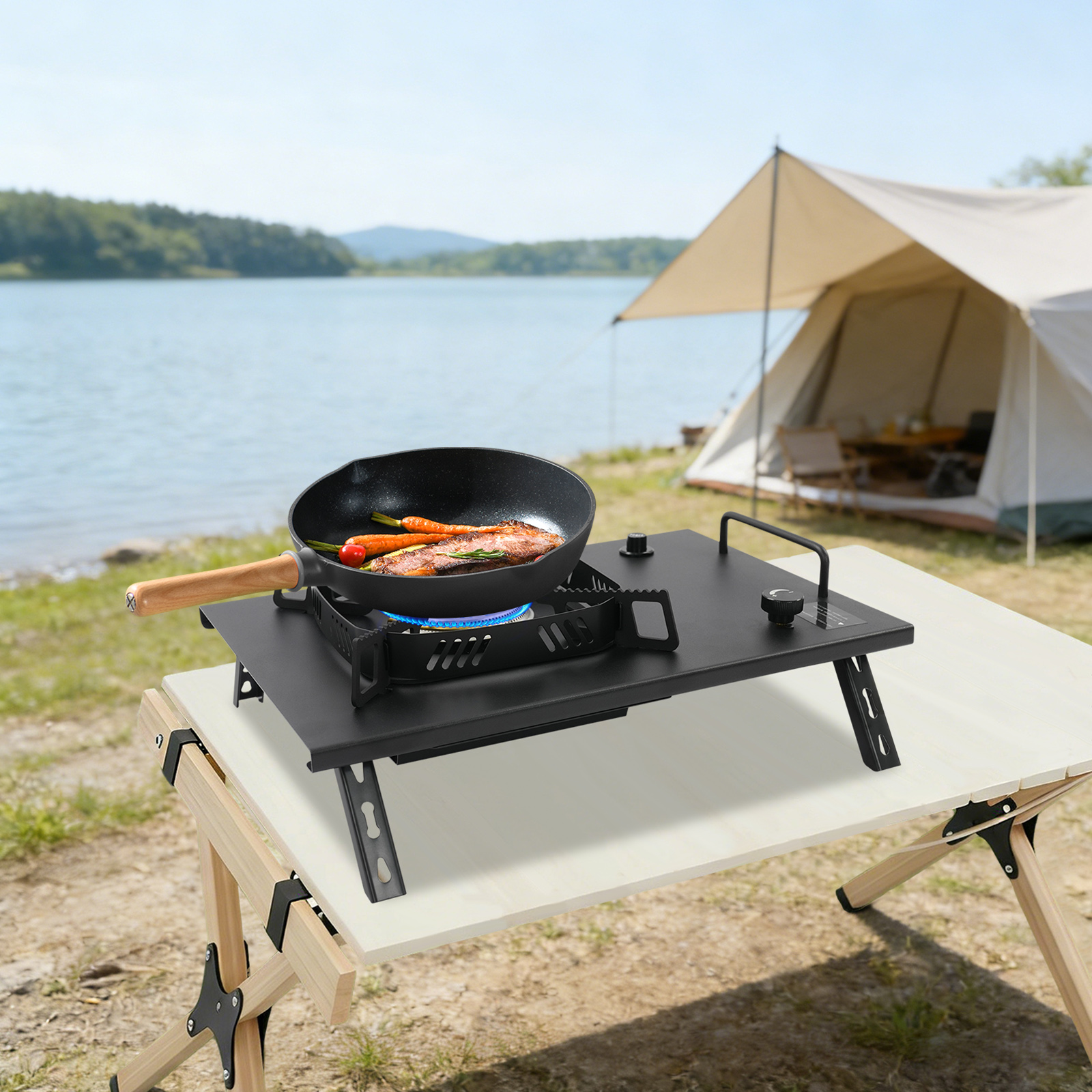 Black Outdoor Gas Stove, Folda - Outdoor Camping Bag recensione e prezzo