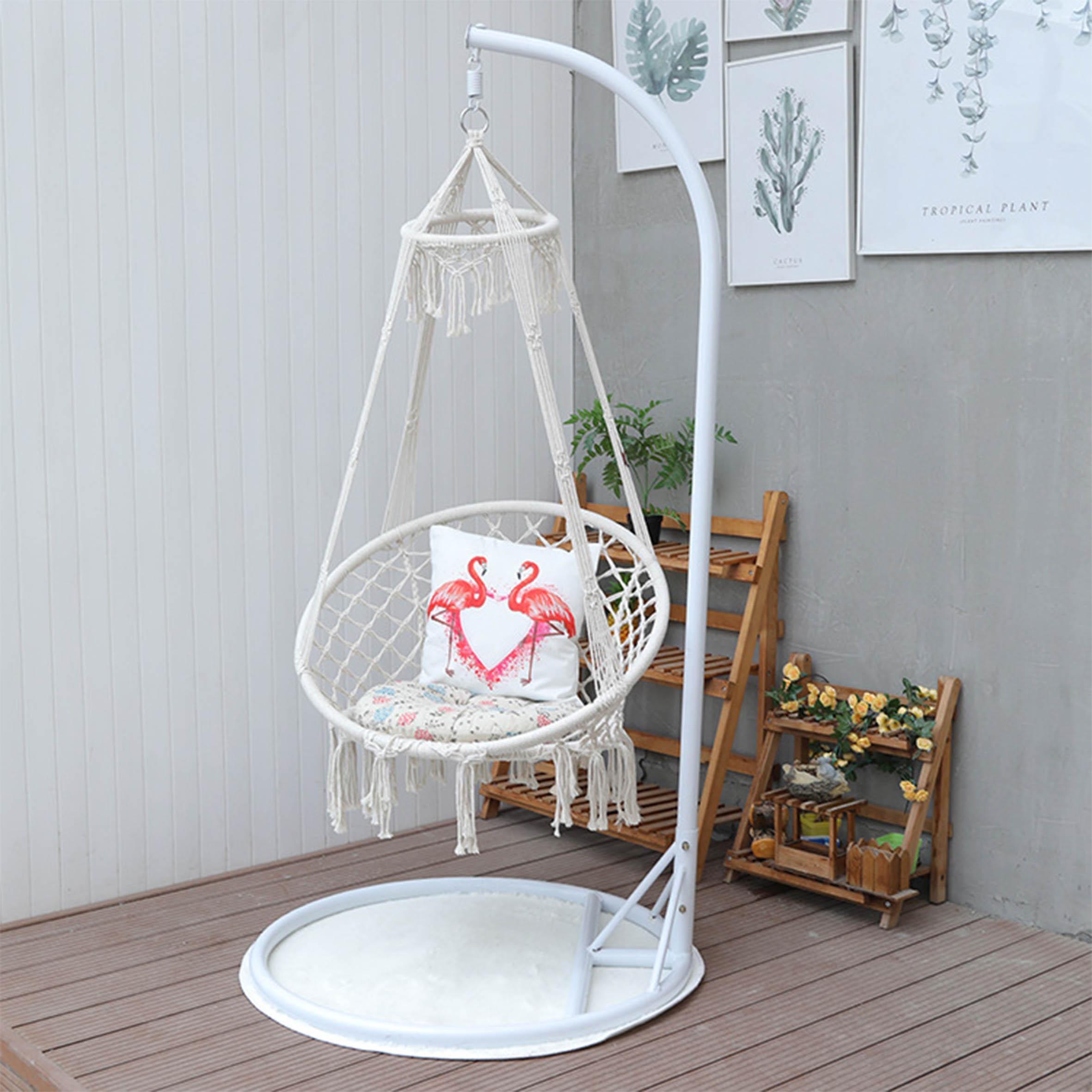 3 Seater Garden Rattan Rope Sw - Outdoor Camping Rocking Chair recensione e prezzo