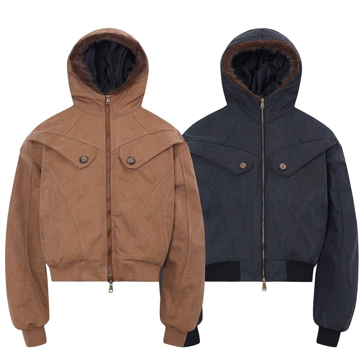 Fur Collar Jacket Y2K Male Men - Best Outdoor Camping Jacket recensione e prezzo