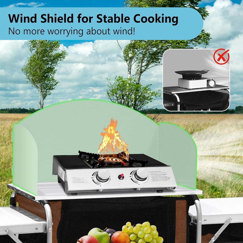 Camping Kitchen Table, Portabl - Outdoor Camping Cooking Table recensione e prezzo