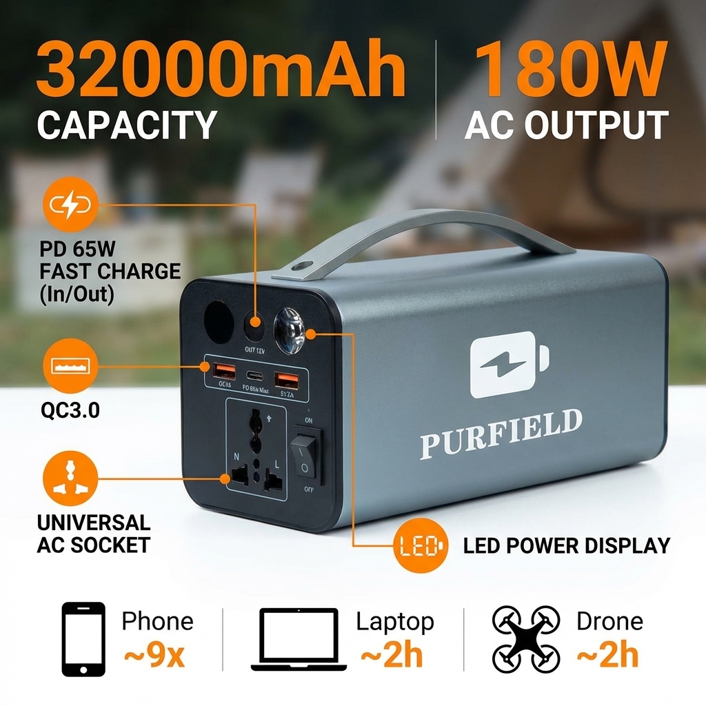 180W Outdoor Power Station 320 - Outdoor Camping House recensione e prezzo
