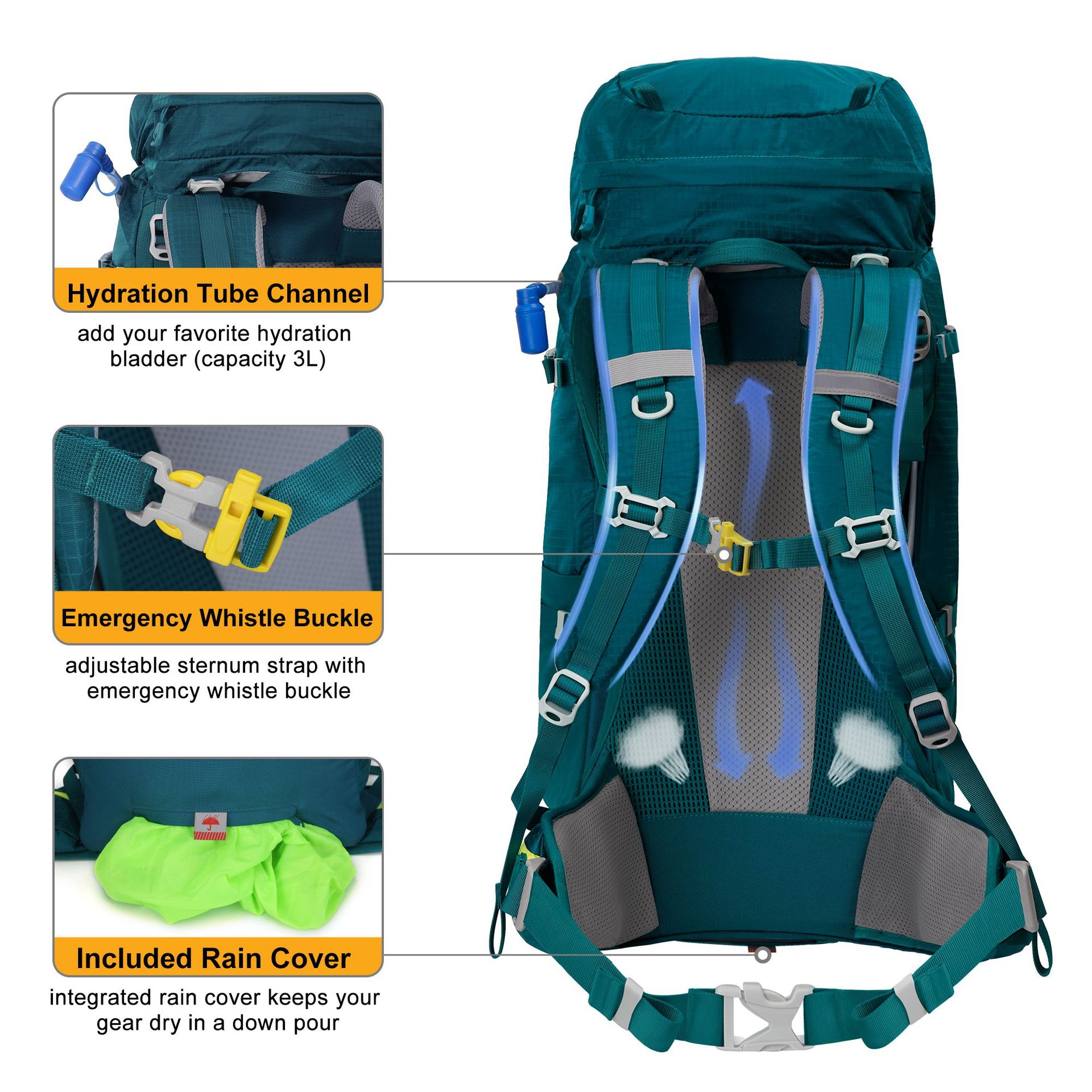 Nylon lightweight outdoor hiki - Lightweight Backpack 65L recensione e prezzo