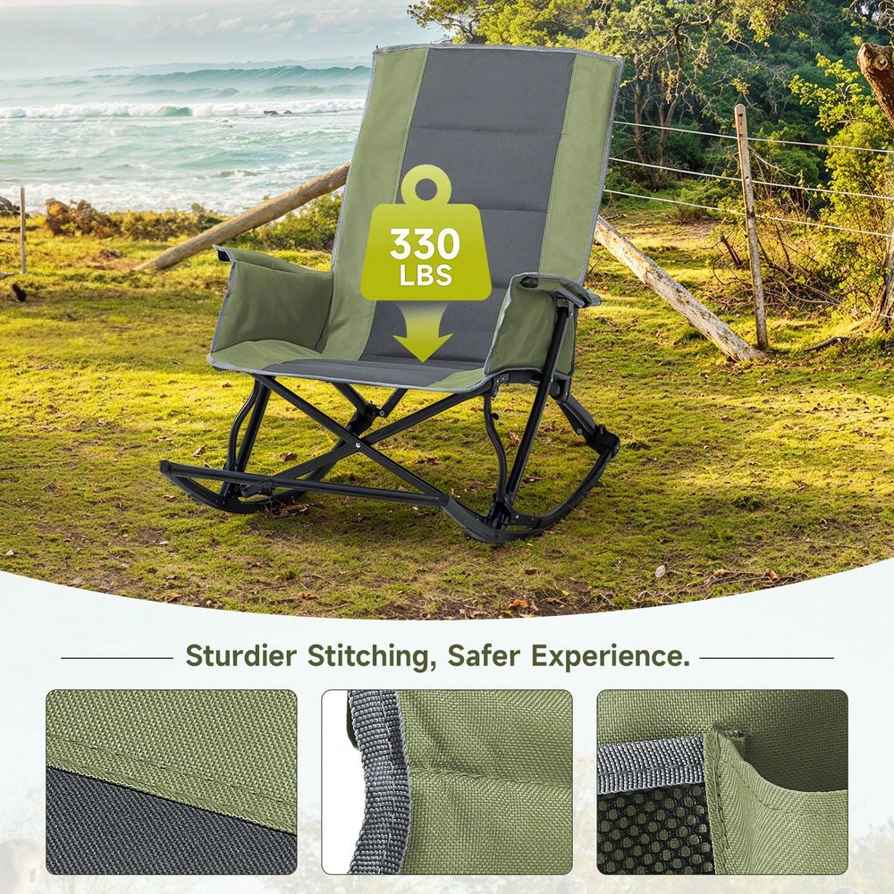 Camping Chair For Adults, Fold - Outdoor Camping Rocking Chair recensione e prezzo
