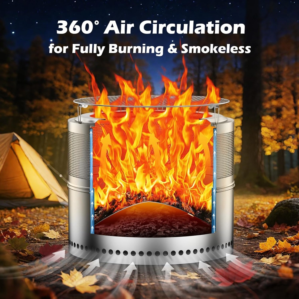 Smokeless Fire Pit Outdoor, 20 - Outdoor Camping Grill recensione e prezzo