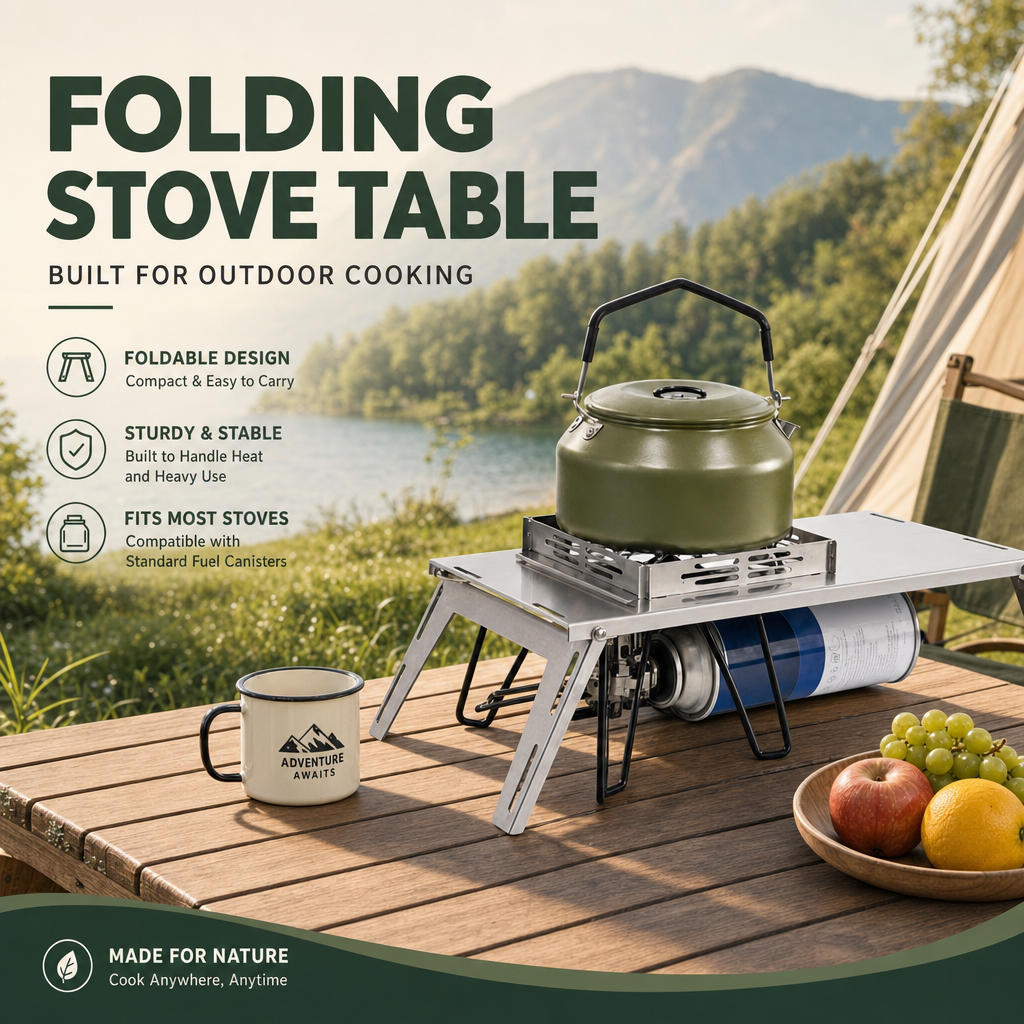 Stainless Steel Folding Campin - Outdoor Camping Cooking Table recensione e prezzo
