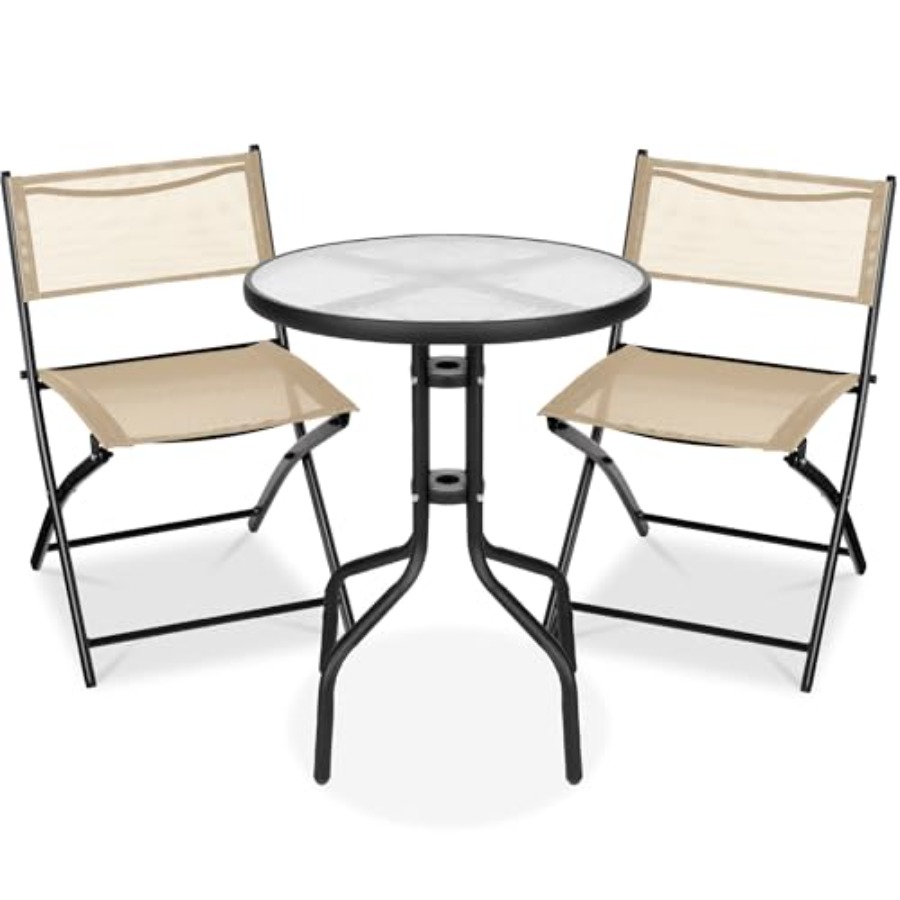 3-Piece Patio Bistro Dining Fu - Folding Chair recensione e prezzo