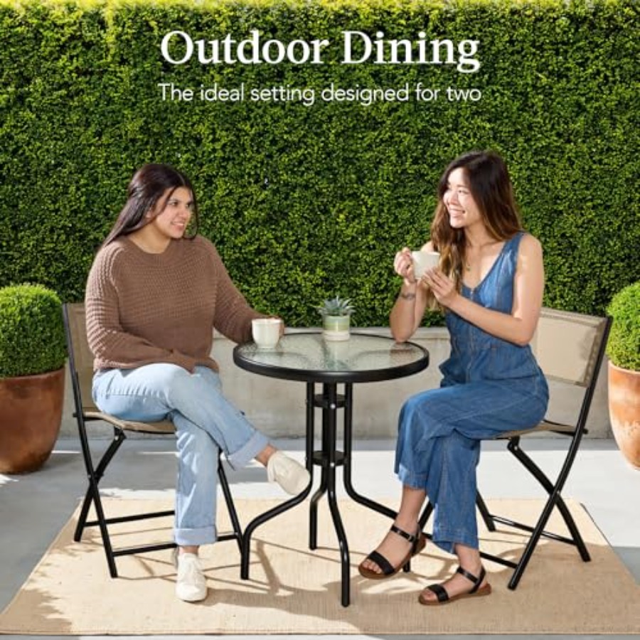 3-Piece Patio Bistro Dining Fu - Folding Chair recensione e prezzo