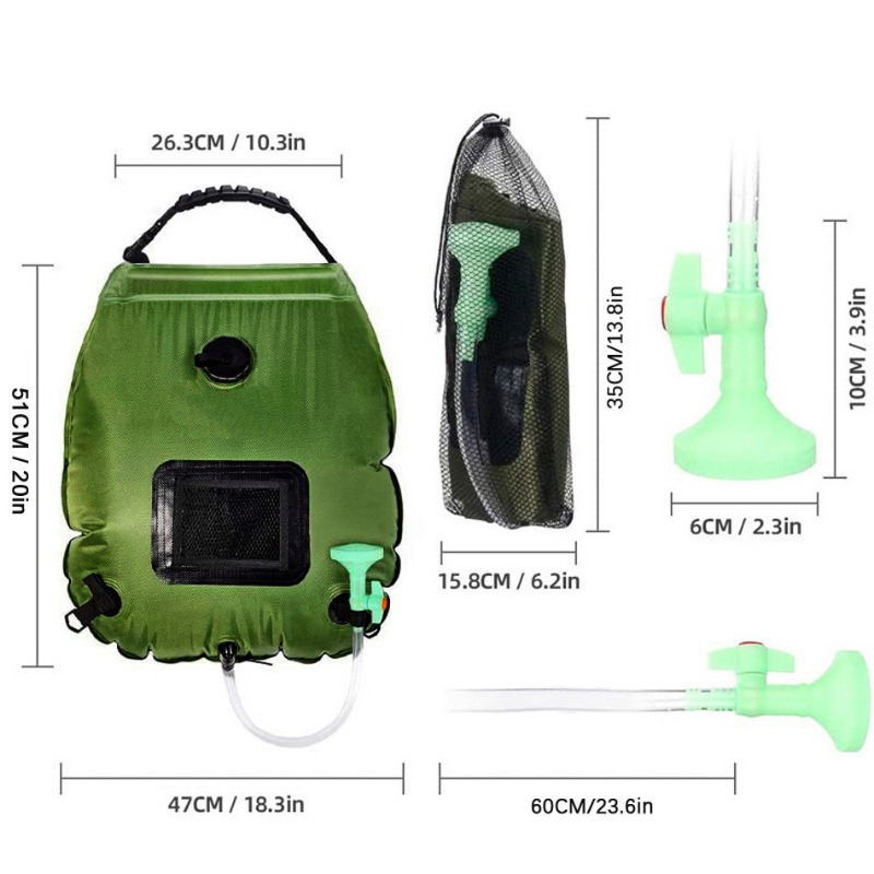 Solar Shower Bag 20L Outdoor S - Outdoor Camping Hot Water Shower recensione e prezzo