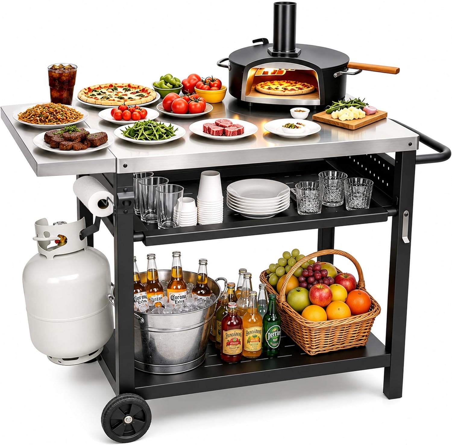 Stainless Steel Outdoor Grill  - Outdoor Camping Cooking Table recensione e prezzo