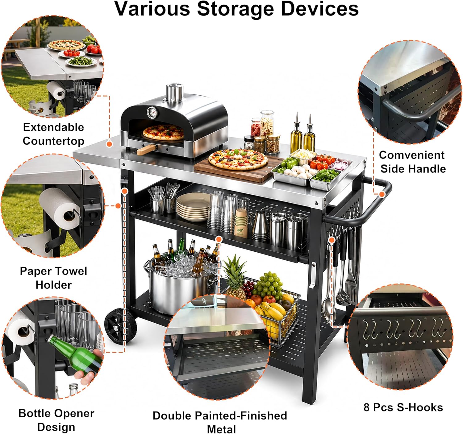 Stainless Steel Outdoor Grill  - Outdoor Camping Cooking Table recensione e prezzo