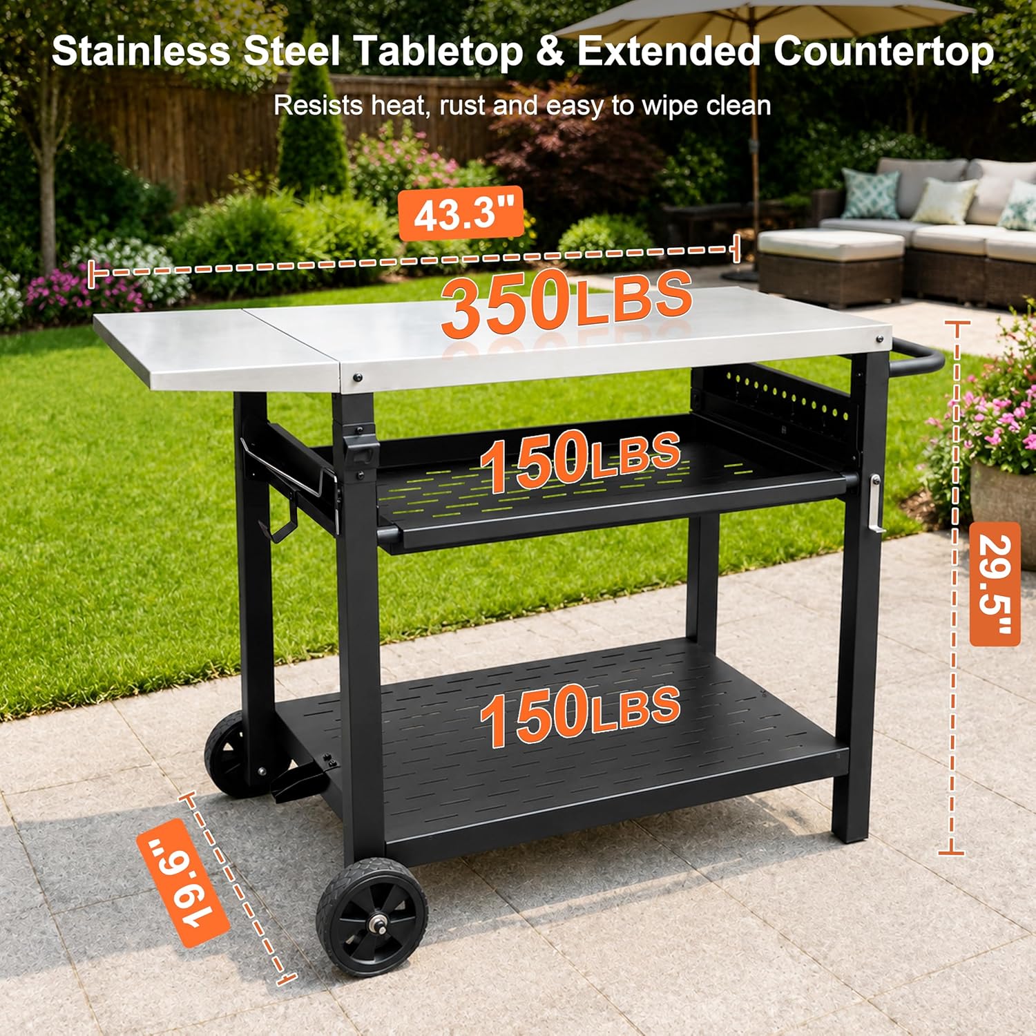 Stainless Steel Outdoor Grill  - Outdoor Camping Cooking Table recensione e prezzo