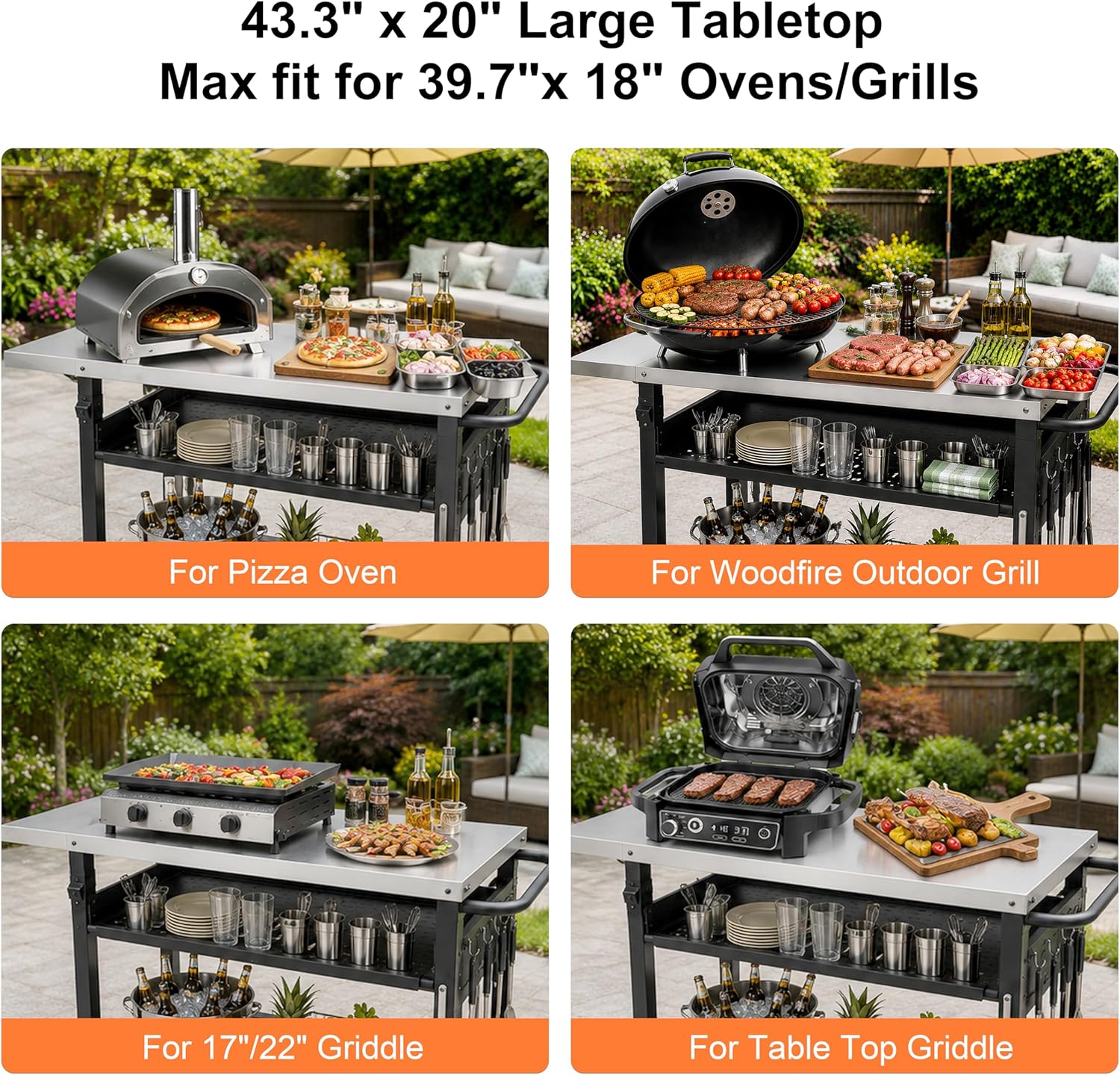 Stainless Steel Outdoor Grill  - Outdoor Camping Cooking Table recensione e prezzo