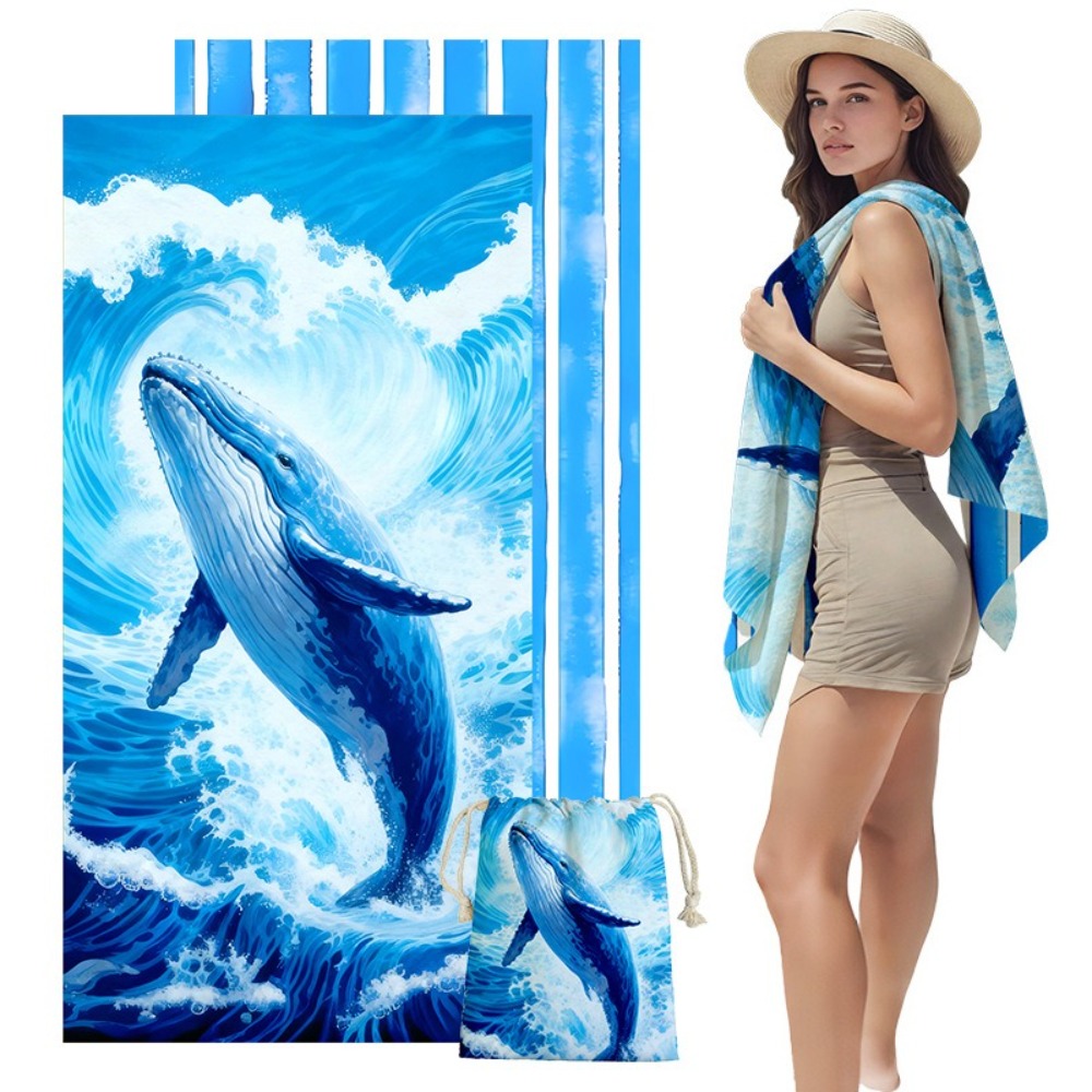 Fish Tail Print Beach Towels a - Outdoor Camping Blanket recensione e prezzo