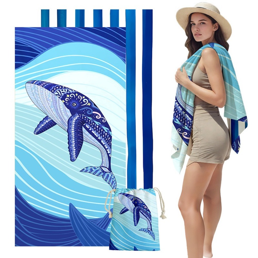 Fish Tail Print Beach Towels a - Outdoor Camping Blanket recensione e prezzo