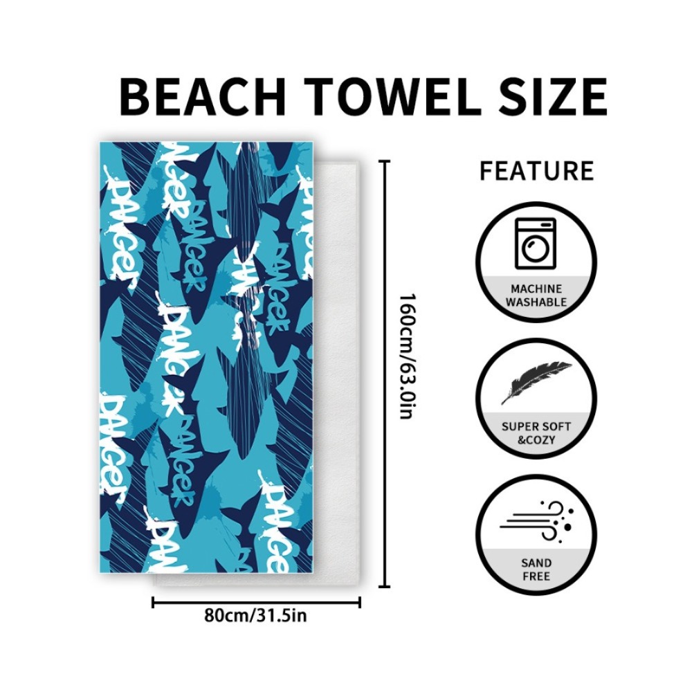 Fish Tail Print Beach Towels a - Outdoor Camping Blanket recensione e prezzo