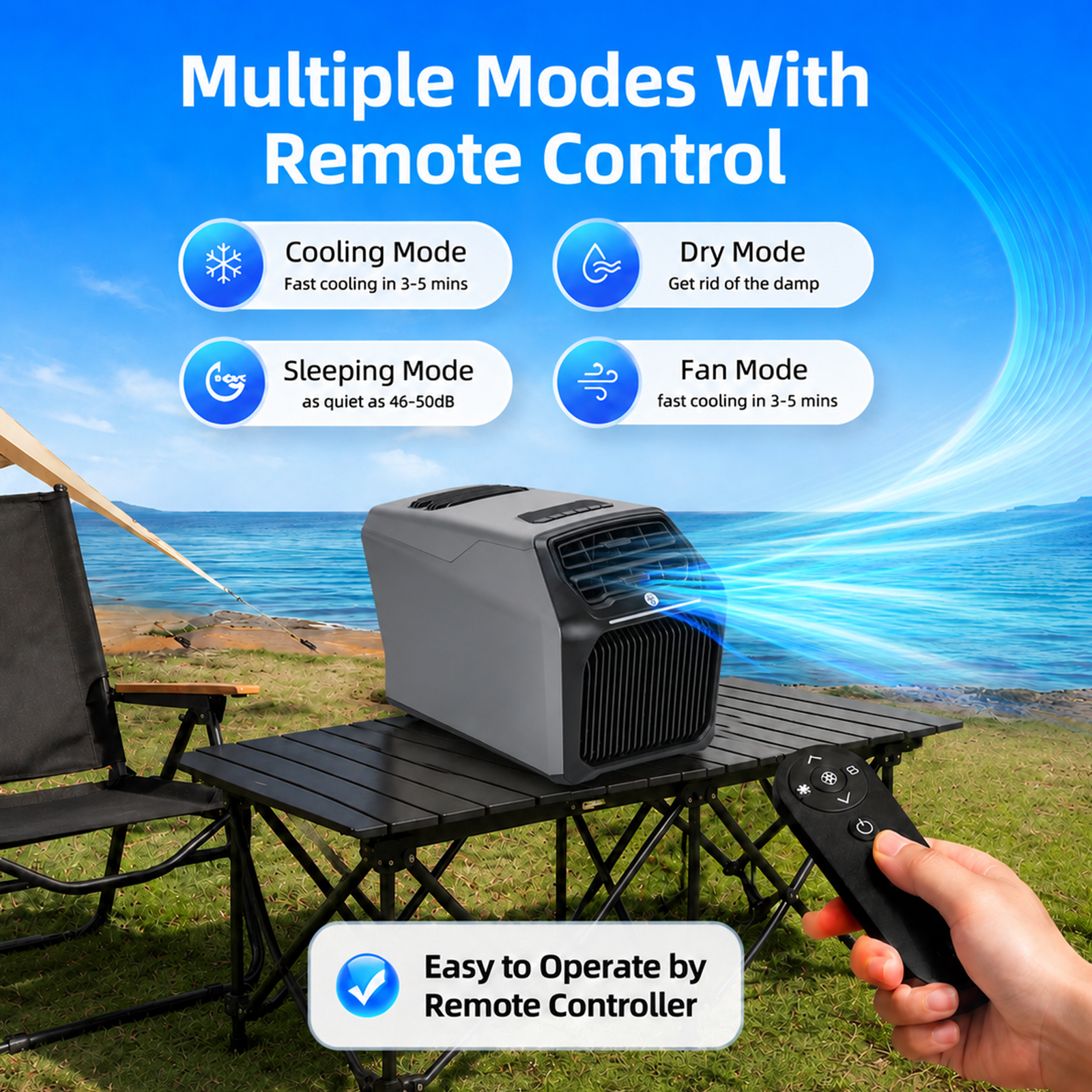 6800BTU Portable Air Condition - Outdoor Camping Air Conditioner recensione e prezzo