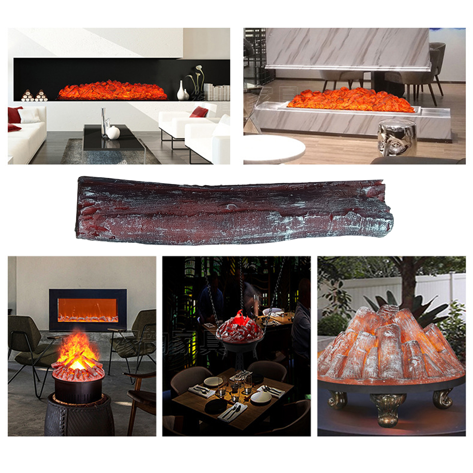 Simulation Flame Charcoal Stri - Outdoor Camping Fireplace recensione e prezzo
