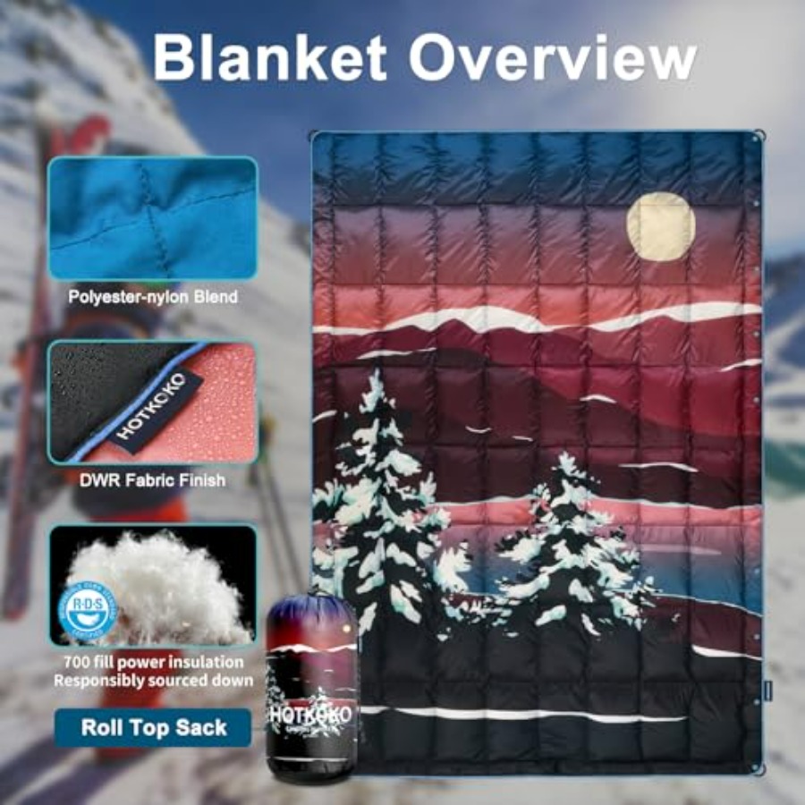 Down Camping Blanket for Outdo - Outdoor Camping Blanket recensione e prezzo